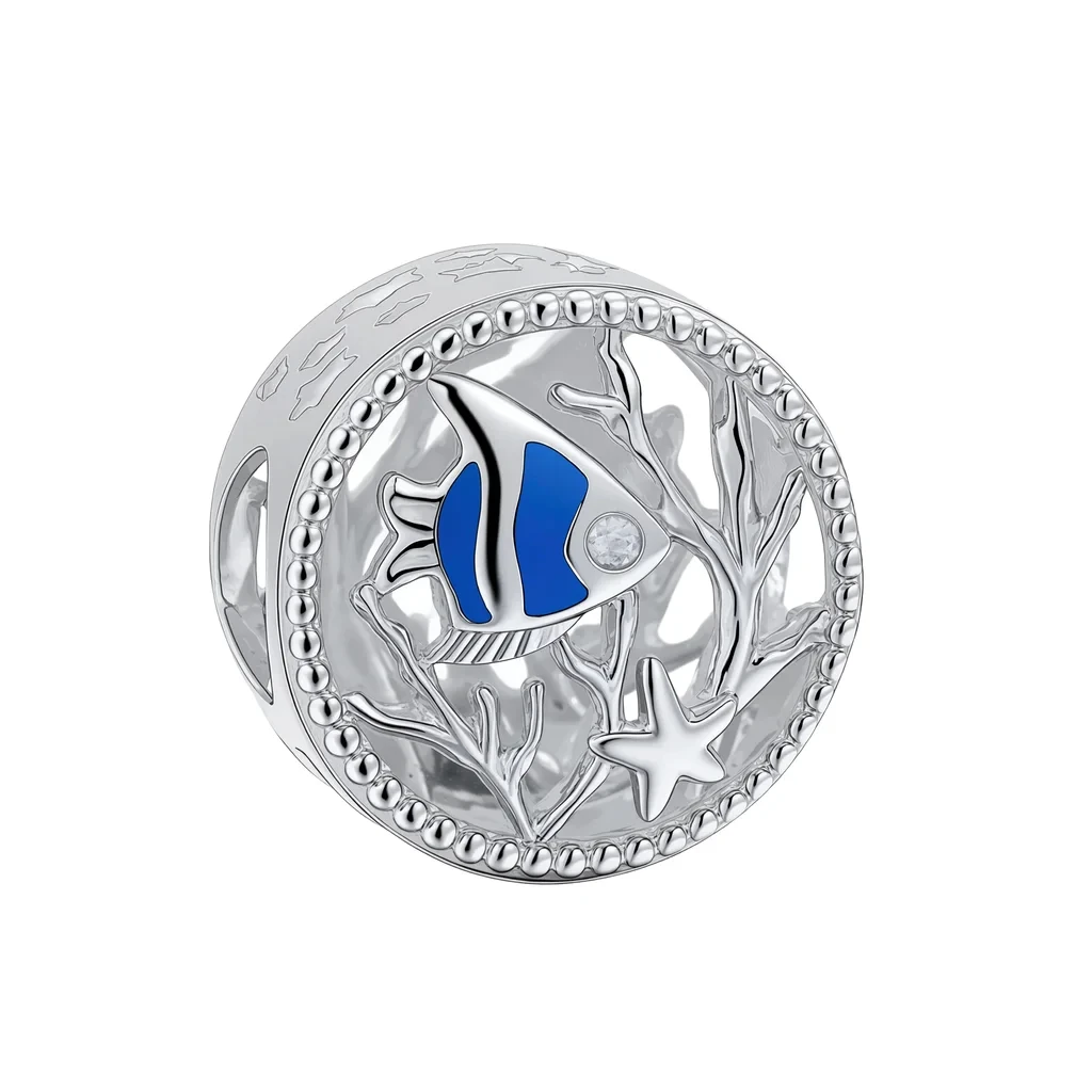 925 Sterling Silver Charms Beads Original Footprint Ocean MOM Sun Star Charm Fit Brand Bracelets Necklaces Jewelry For Women