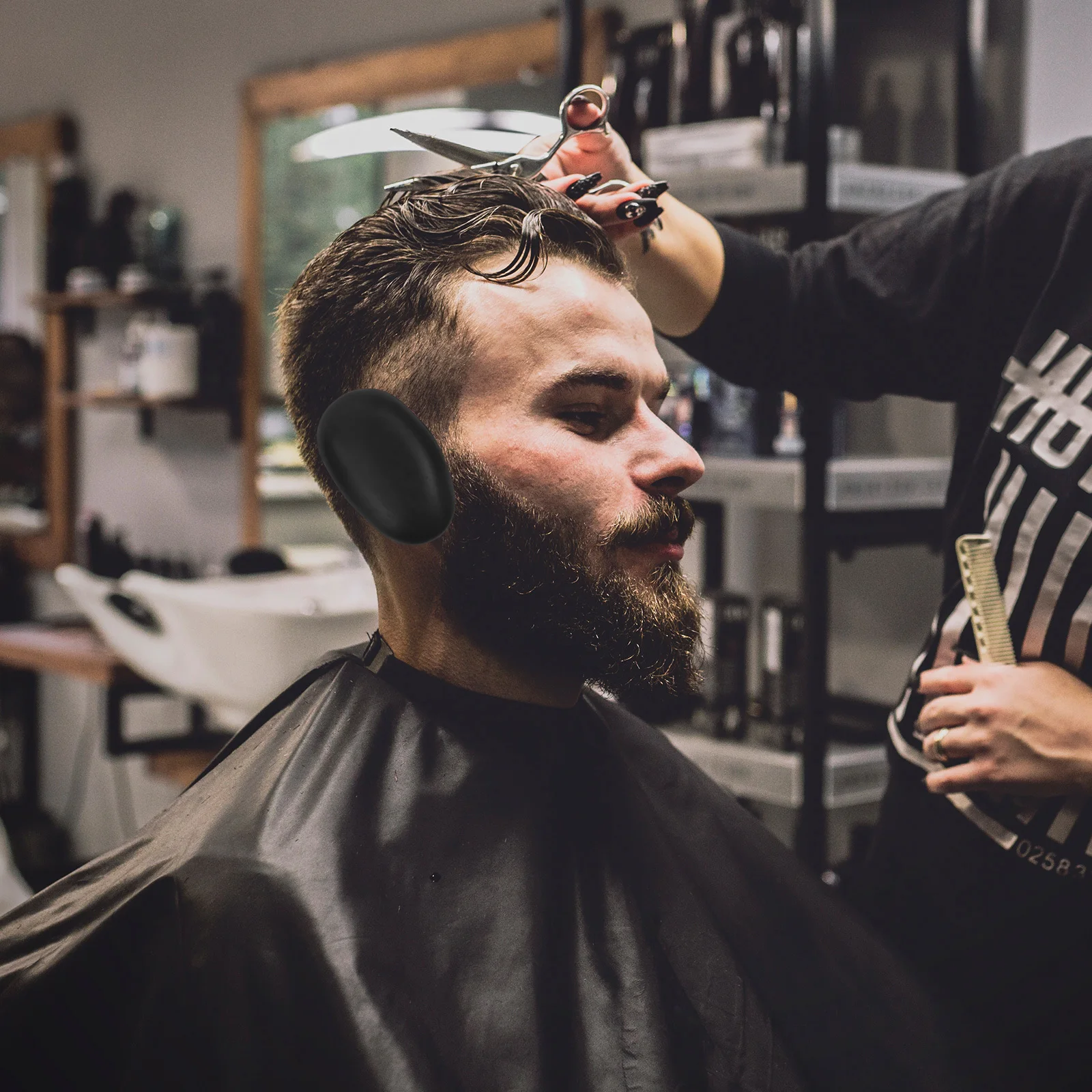 

Silicone Hair Dye Covers For Bathing Hair Washing Barbershop Use Travel Home Ear Protector Caps Ear Cover For Hairdressing