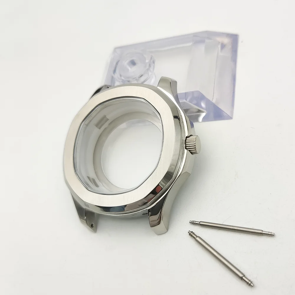 Caja de reloj de 42mm para hombre, resistente al agua hasta 100 metros, piezas de accesorios de reloj, caja NH35