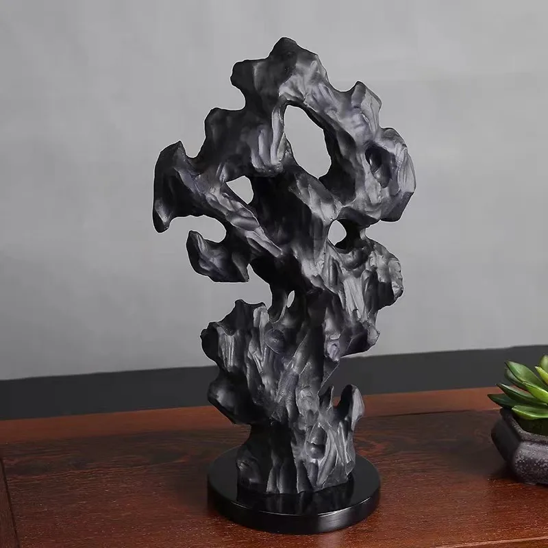 New Chinese creative resin Taihu stone ornament soft decoration sample living room entrance desktop home accessories