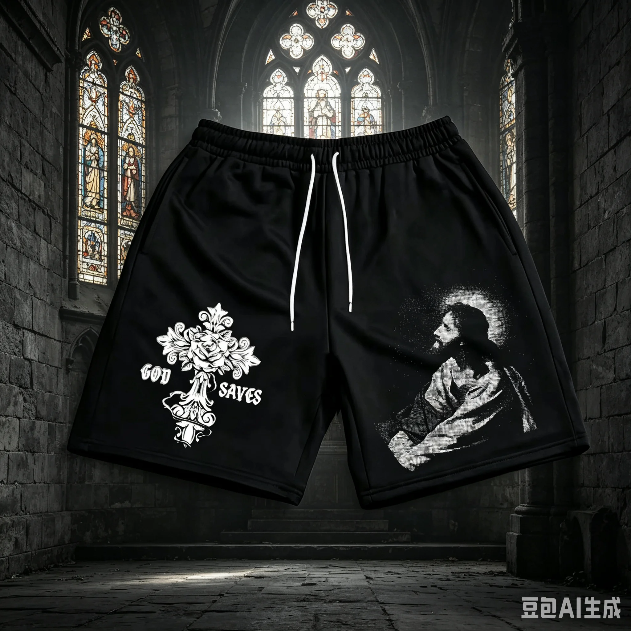 Nouveaux shorts décontractés pour hommes 2026 « Jésus Dieu sauve la foi chrétienne », séchage rapide, adaptés au style Y2K