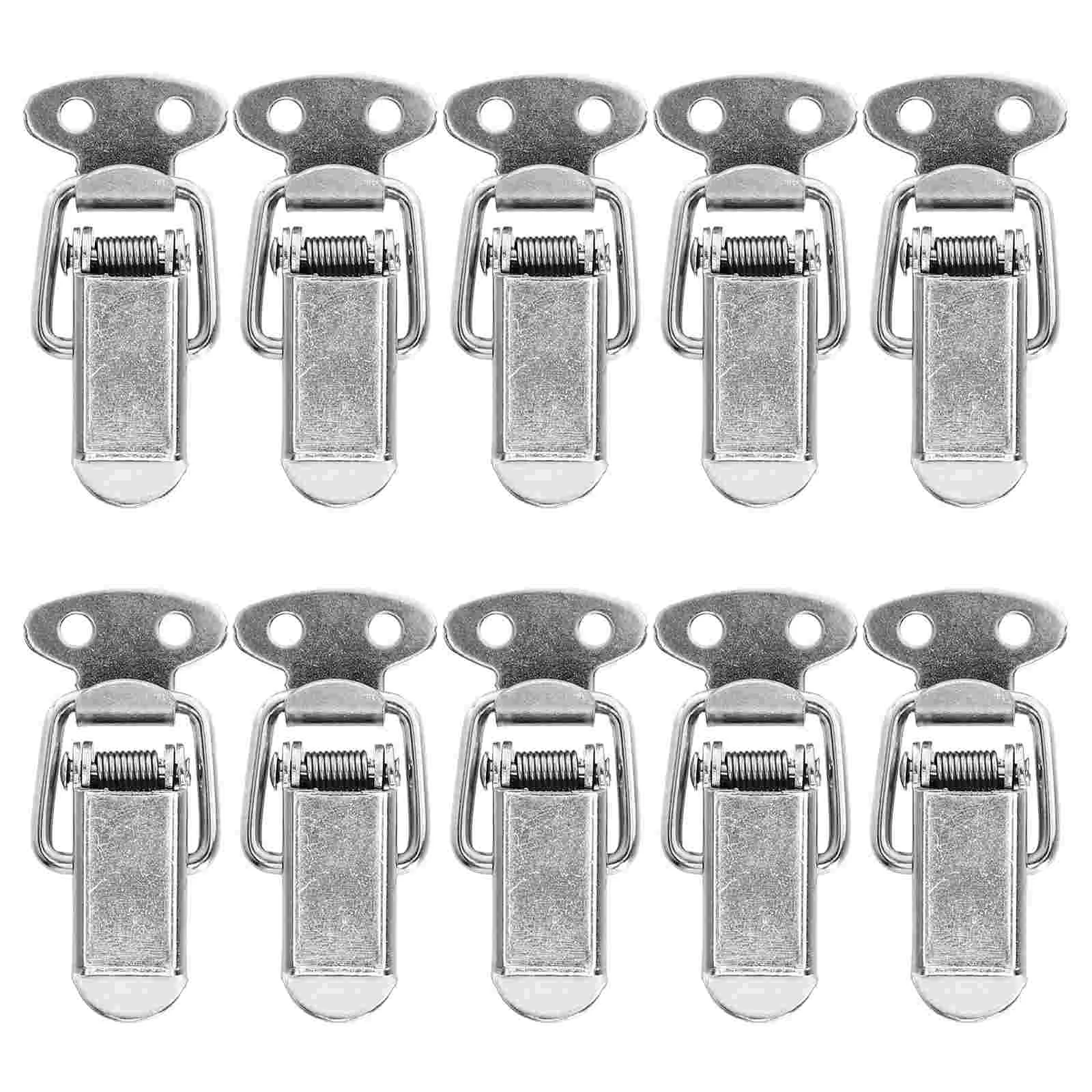 

10 Pcs Spring Lock Metal Toggle Latch Case Hasp Accessory Loaded The Switch Simple Cabinet Buckle Kitchen Hinges Iron Sturdy