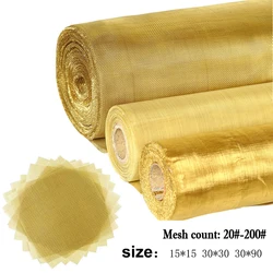 20-200 mesh 15cmx15cm/30x30/30x90 brass braided metal mesh shielding copperen wire filter screen non-magnetic signal shielding