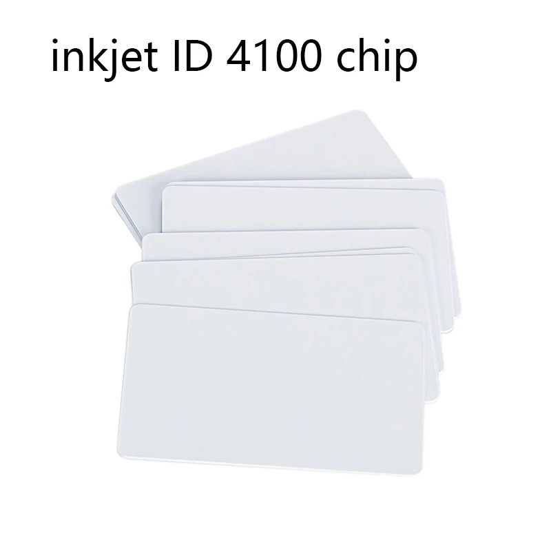 Carte d\'identité intelligente PVC 125KHZ, vierge imprimable, RFID, avec puce TK4100/EM4100, pour imprimante à jet d\'encre Epson/Canon, 50