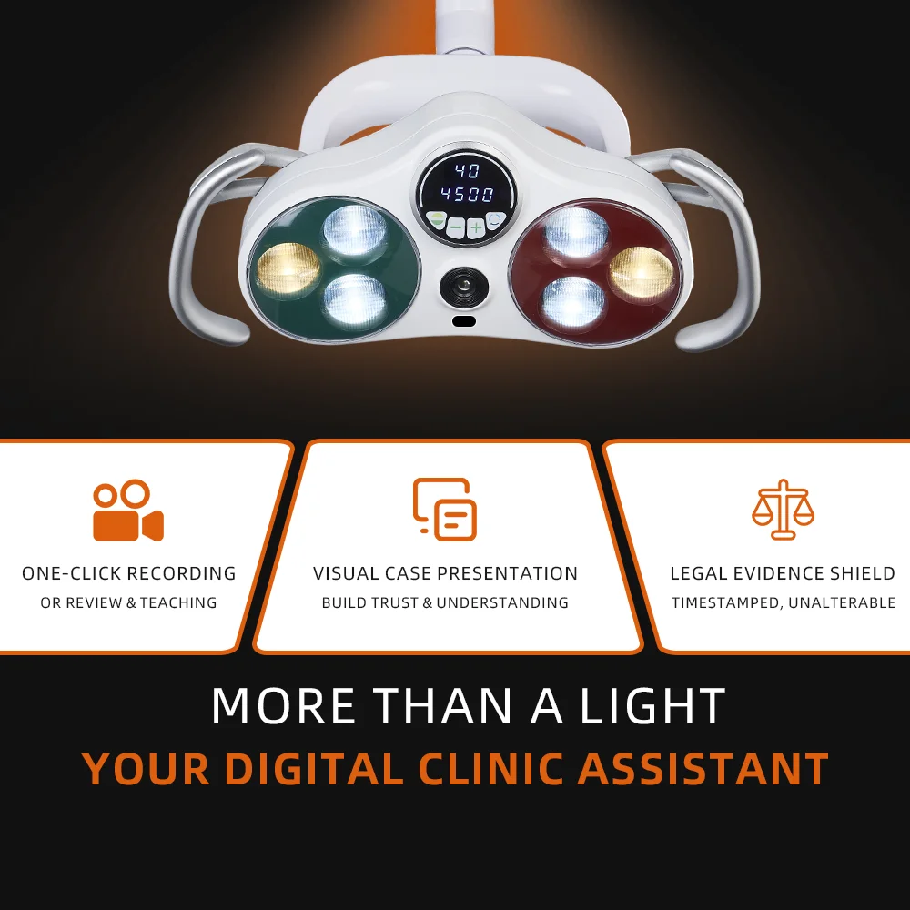 TJDent LED Camera Integrated Dental Lamp For Dental Chair Unit With Induction IMD Panel ASA Plastic Body Dentistry Clinic Tools