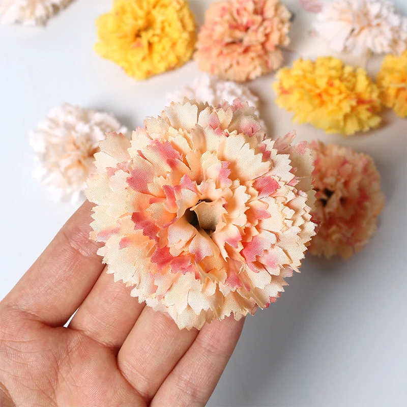10Pcs Artificial Flowers Heads for Wedding Marriage Decoration DIY Garland Accessories Home Decor Fake Flower Crafts Wreath Gift