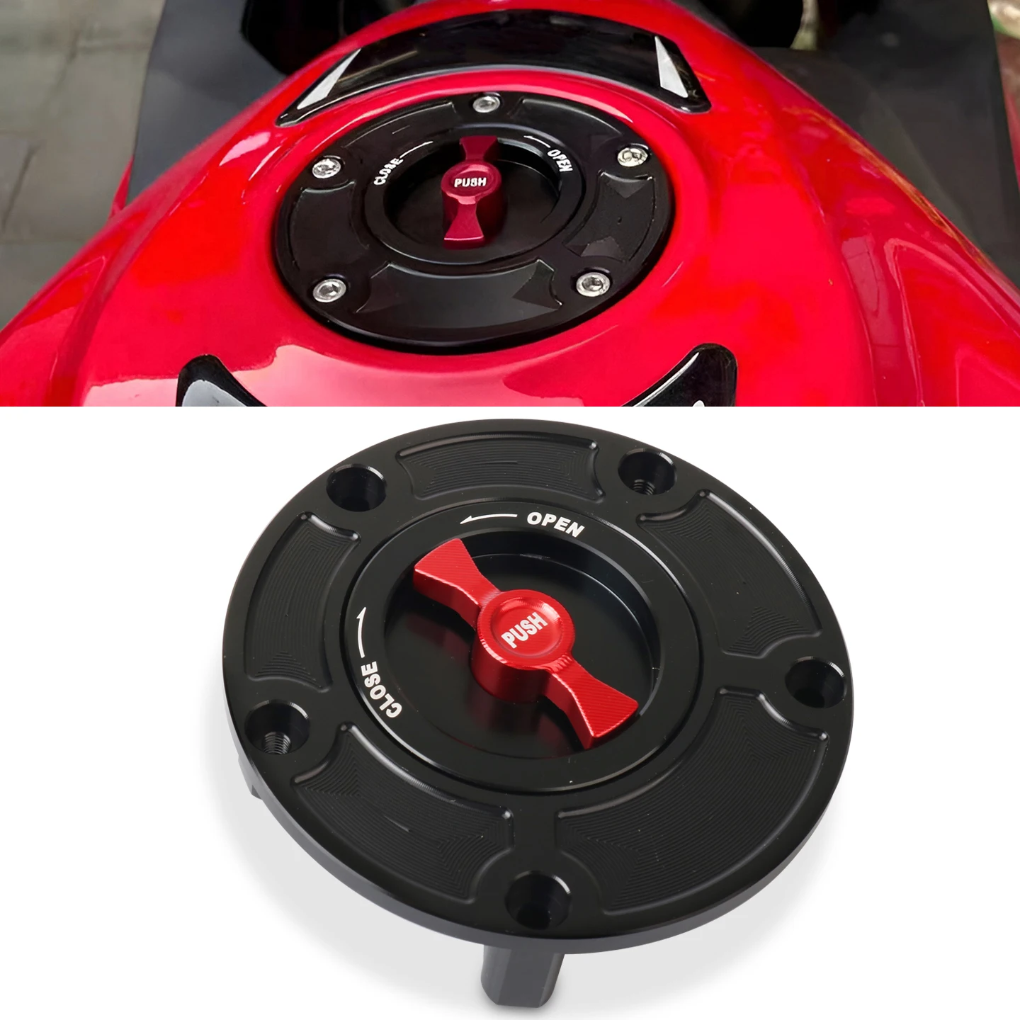 

Motorcycle Accessories CNC Fuel Gas Tank Cap Cover For QJMOTOR SRK600 SRK350 SRK600RR 550RR 400RR 350RR 250RR QJ800GS