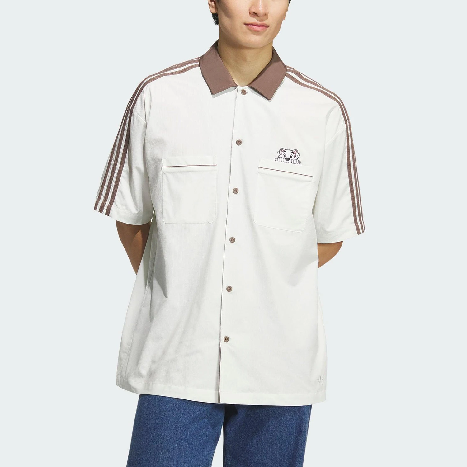 

Мужская повседневная рубашка Adidas Originals с минималистичным принтом KG6690