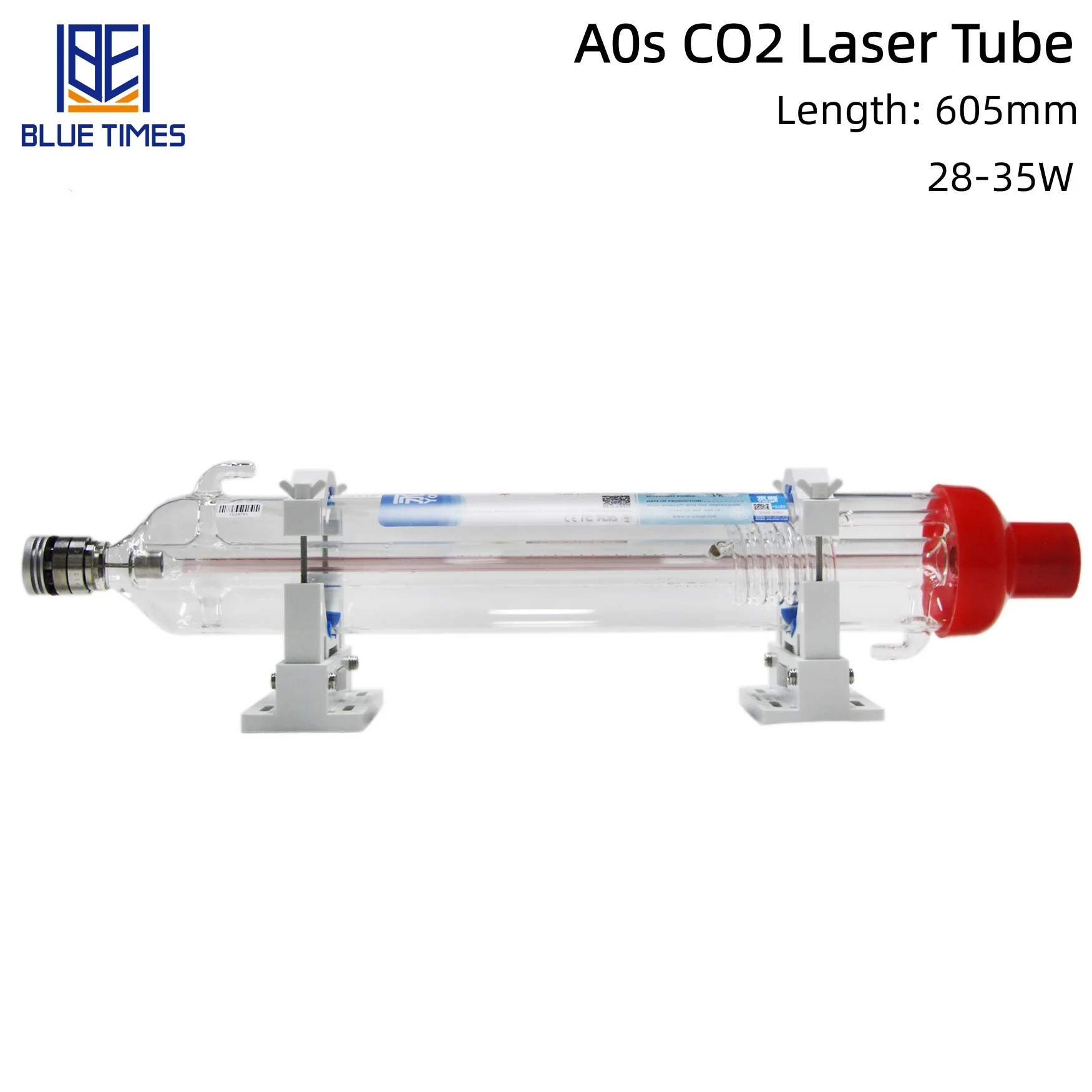 Bluetimes YongLi A0s 28-35W CO2 Laser Tube Length 605mm Dia 80mm Glass Lamp  For Embroidery Machine Engraving And Cutting