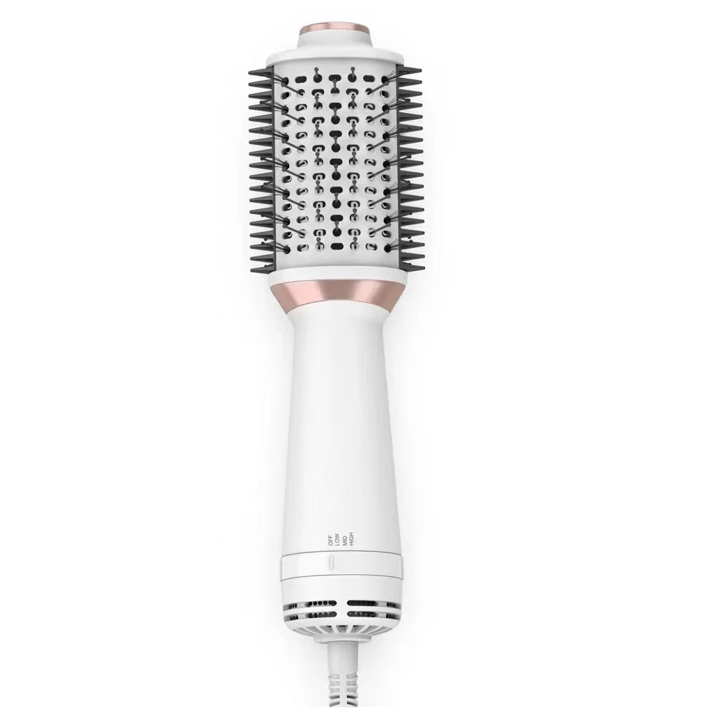 SMET Compact Portable Travel Styling Tool Multi Functional Mini Oval Blow Dryer Hot Air Brush Hair Dryer Brush