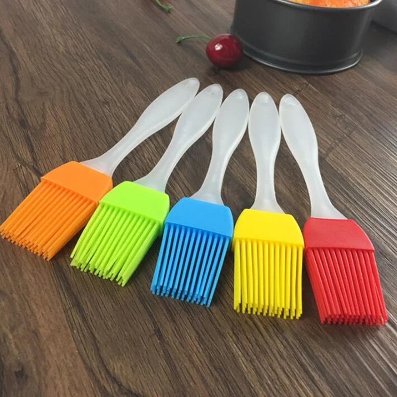 Barbecue Silicone Oil Brush Grill Tool Pastry Cookie Kitchen Cook Brush with Handle Baking BBQ Tools for BBQ Kitchen Accessories