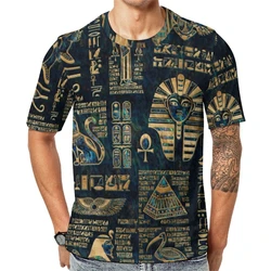 Summer 2024 Men's T-shirt Casual 3D Printing Ancient Egypt Eye of Horus Egyptian Symbol Tee Shirts Daily Short Sleeve Tees Tops