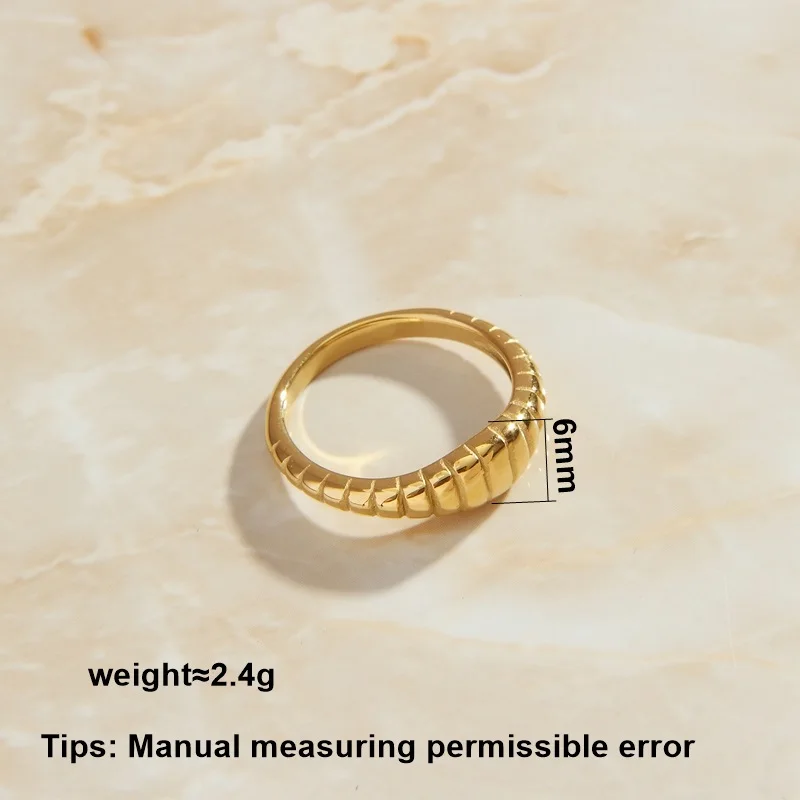 SOMMAR Hot New Gold Plated size 6 7 8 Gentlewoman wedding ring Narrow Bread Ring Jewelry on the neck summer jewelry