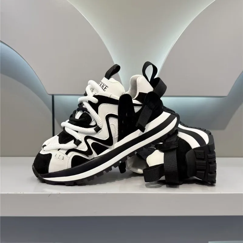

Men's Chunky Sneakers New Retro Suede Men's Shoes Non-slip Thick Sole Casual Running Trainers Breathable Platform Sports Shoes