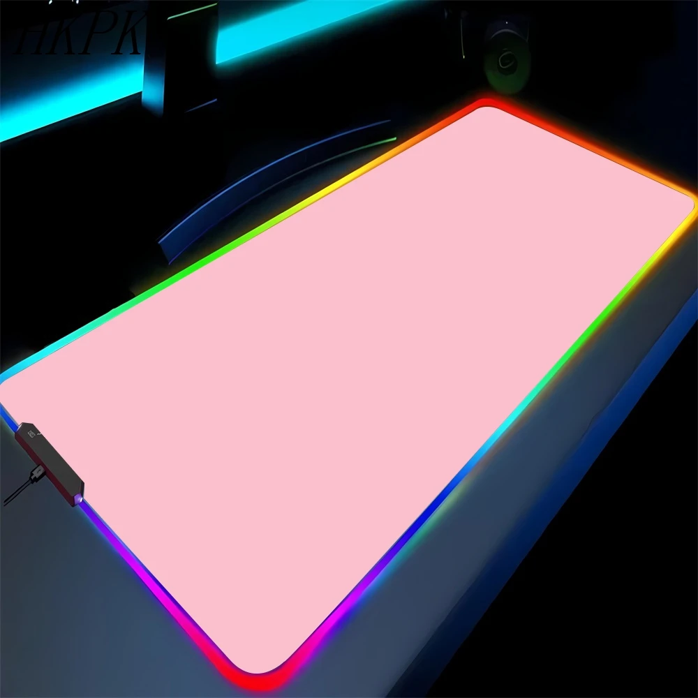 ピュアブラック RGB ノンスリップゲーミングマウスパッド PC ラップトップゲーマー大型キーボードカバーデスクマットゴムゲーム Led マウスパッドオフィス用