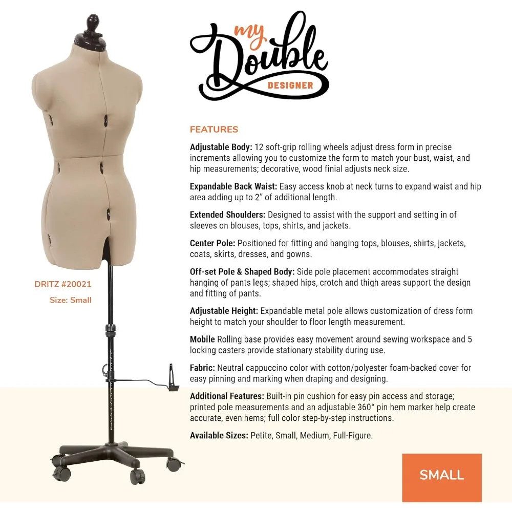 

My Double Designer Adjustable Dress Form, Small