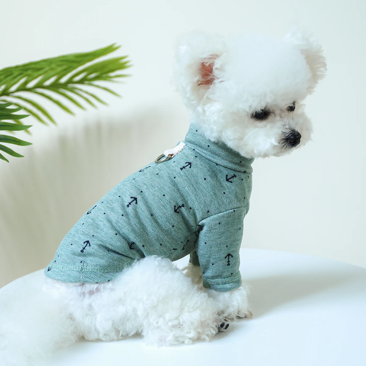 1PC Pet Clothing Dog Cat Spring and Autumn Thin Boat Anchor Pullover Elastic Pajamas With Drawstring Buckle For Small Medium Dog