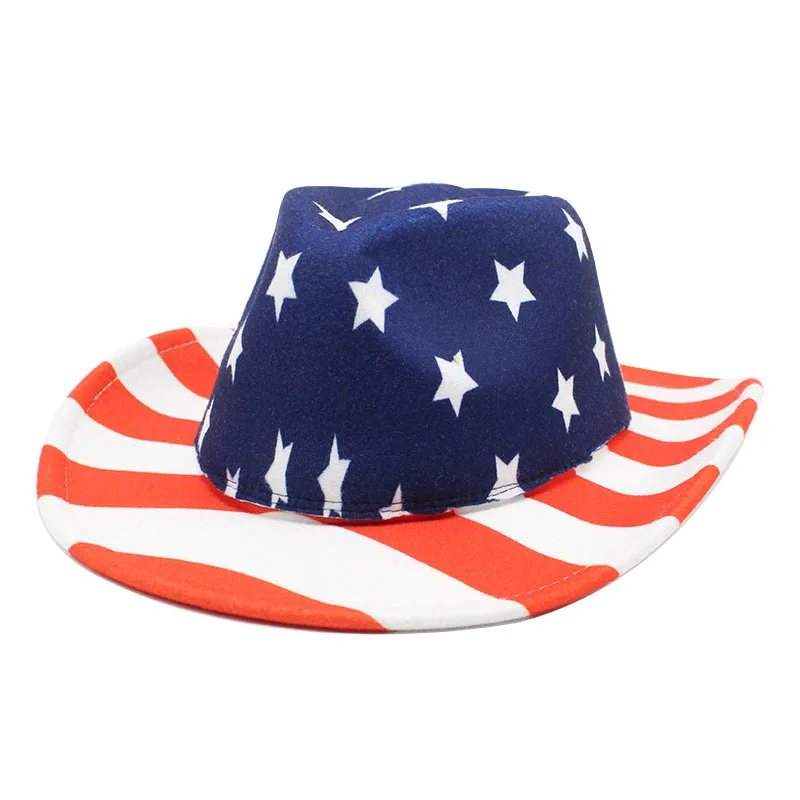 American Flag Western Panama Denim Usa Hat Sailor Dance Top Hat Personality Grassland Xingx Jazz Hat