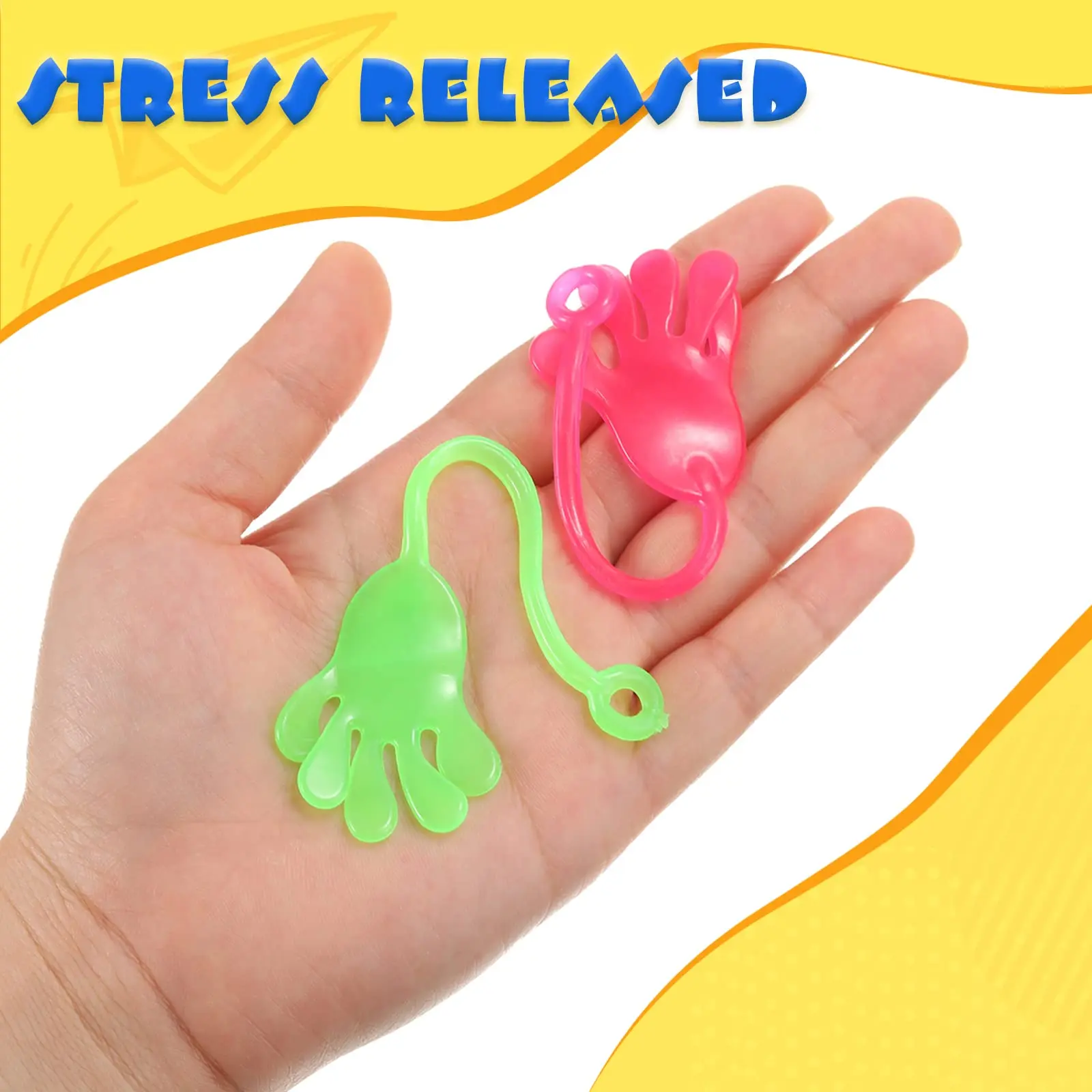 12/24/36Pcs Sticky Hands Party Favors, Party Table Favor Set for Kids, Holiday Traditions, Xmas Gift, Bendy Tube, Bendy Tubes,