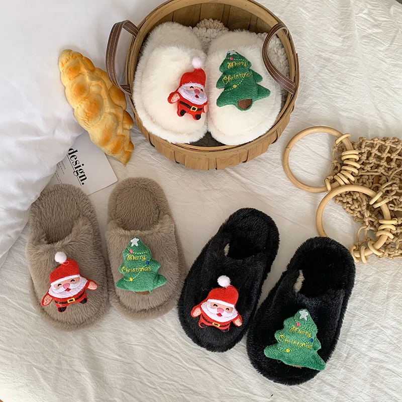 Boys Girls Cute Furry Indoor Cotton Slippers Lightweight Soft Sole Warm Slip on House Footwear Suitable for Cold Season Home Use