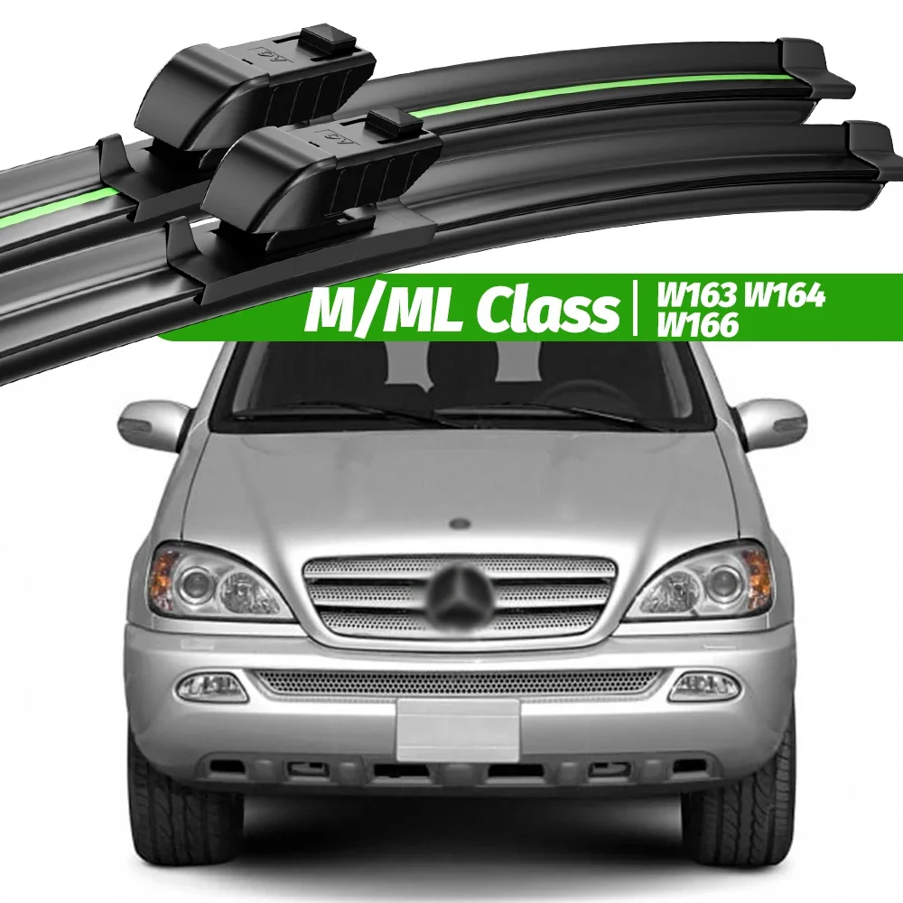 

For Mercedes Benz M ML Class W163 W164 W166 1998-2019 2pcs Front Windshield Wiper Blades Windscreen Window Accessories