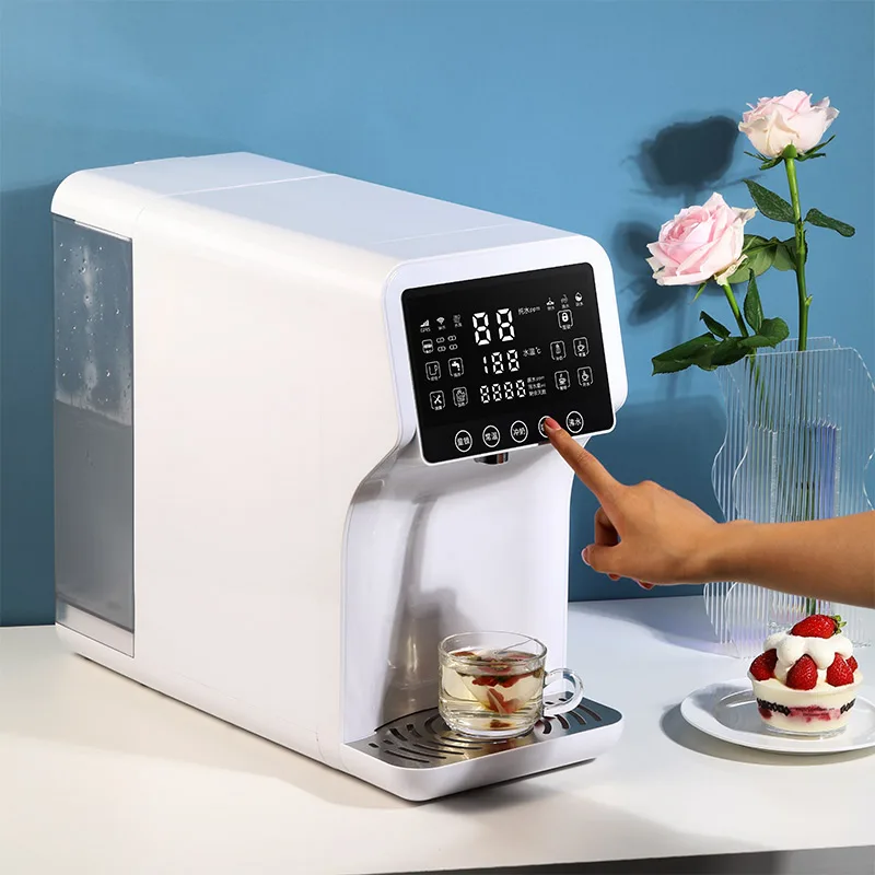 Hot Warm Touch Screen Free Install Countertop Water Purifier For Home Drinking Ro Reverse Osmosis Water Filter System