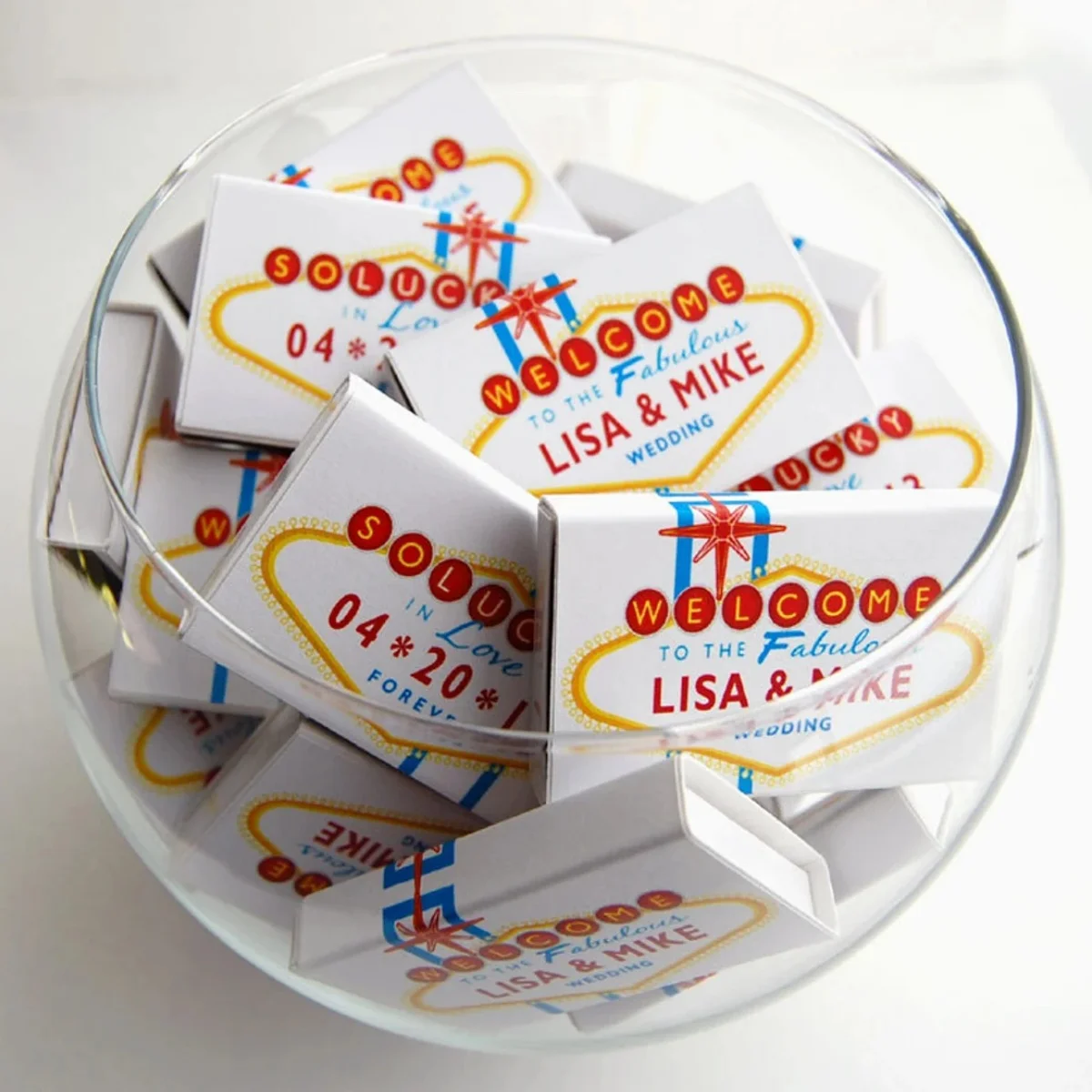 

BULK SET OF 50 Personalized Wedding Monogram Matches - Monogram Initials - Custom Wedding Favors and Bridal Shower - Heart Monog
