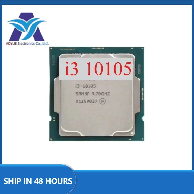 1 Uds Intel Core i3-10105 i3 10105 3,7 GHz Quad-Core ocho hilos L3 = 6M 65W LGA 1200 procesador de CPU sin ventilador