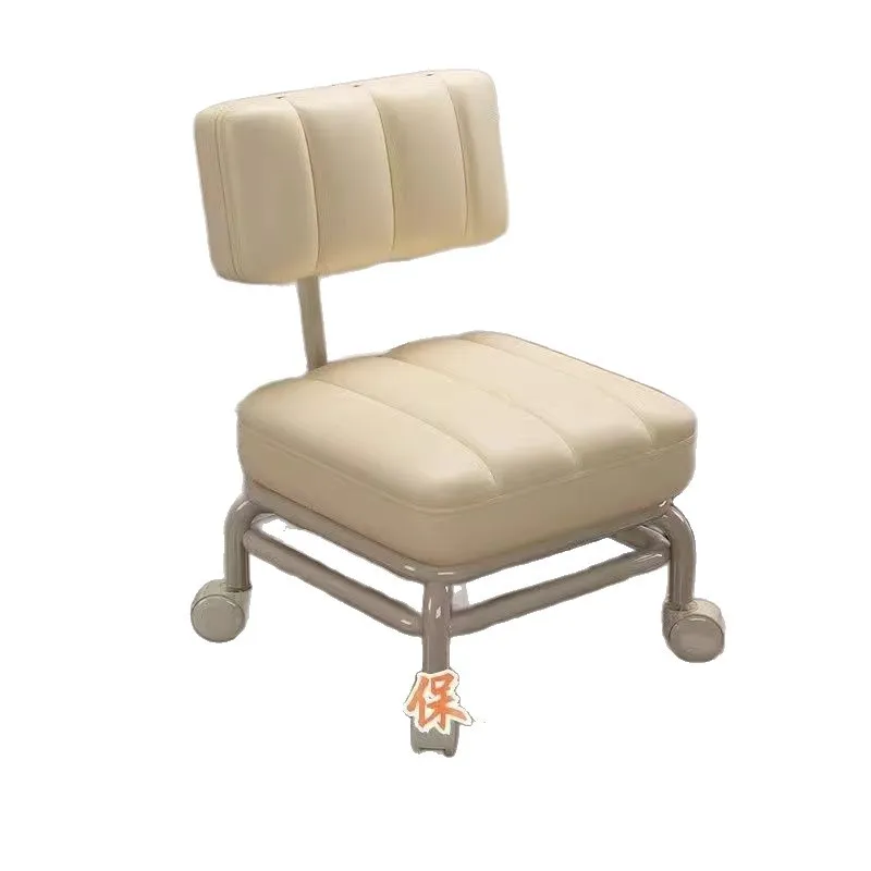 

Universal wheel pulley backrest low stool, toddler backrest chair, household shoe changing belt baby artifact