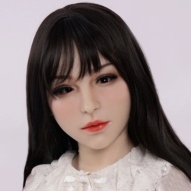 (M10 Aglaia) فستان متقاطع برأس كامل من السيليكون الواقعي للنساء المتحولين جنسيا قناع تزيين متقاطع عيون مزيفة