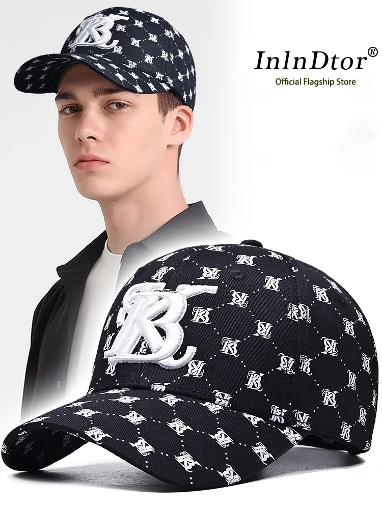 InlnDtor hat men's trend hard top fashion printing letters baseball cap new sports and leisure embroidery duck tongue cap men