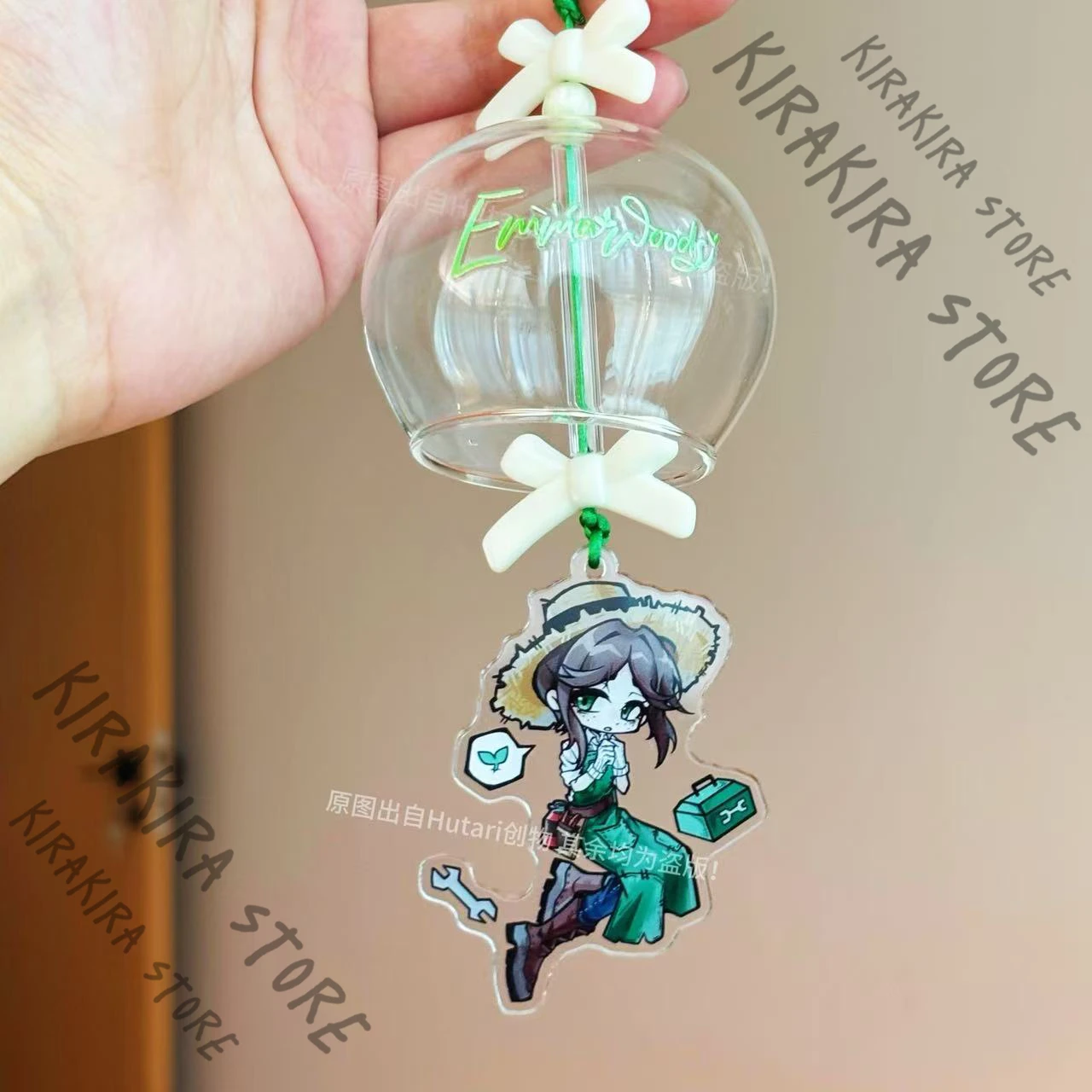 

Identity Ⅴ Luca Balsa wind chime Pendant Cute Ornament Cosplay Mascot Mary Anime Transparent glass winds chimes Otaku kawaii