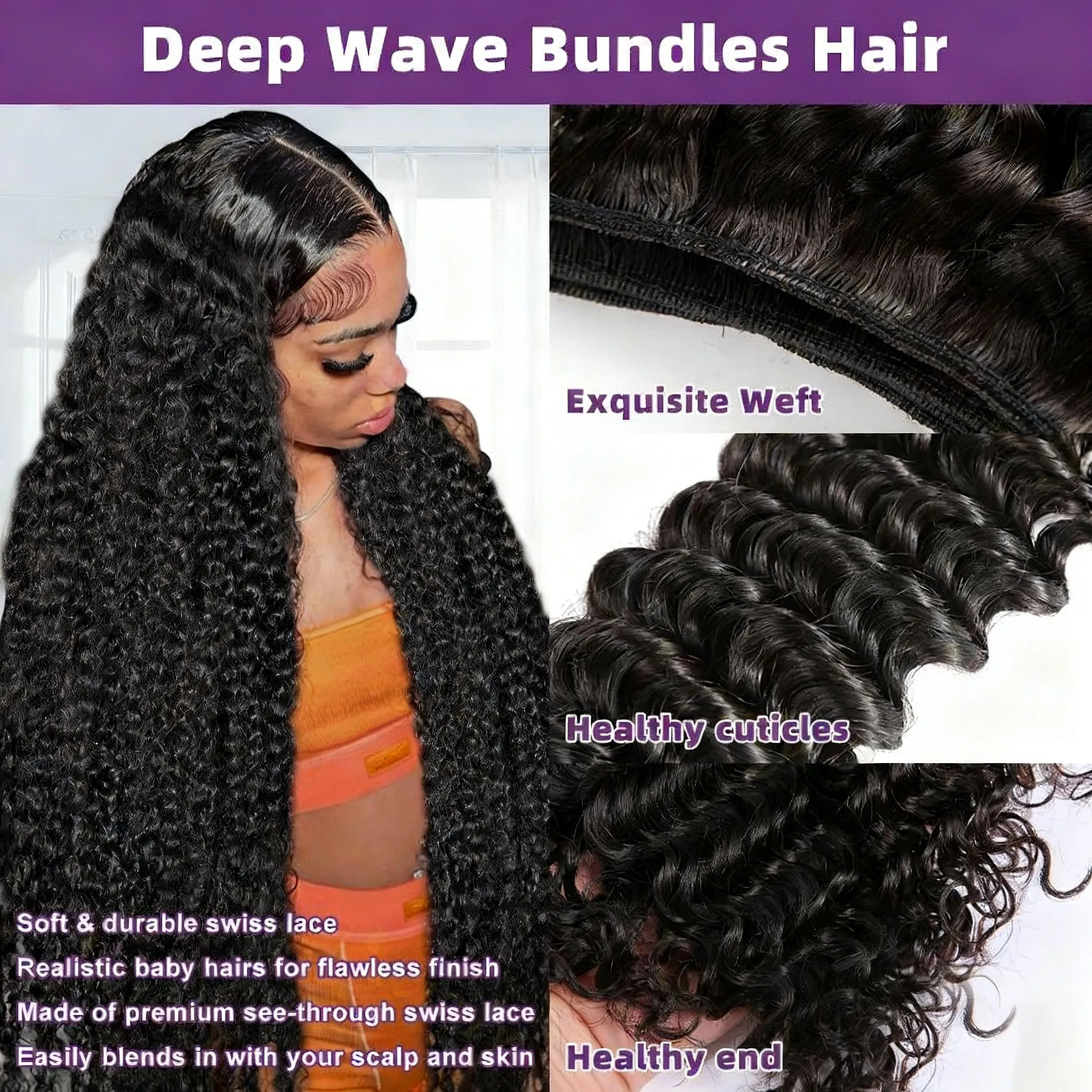 البورمية شعر بشري مجعد حزمة 30 34 بوصة موجة عميقة 3/4 قطعة حزم ريمي الخام لحمة مزدوجة غير المجهزة نسج السائبة جديلة تمديد