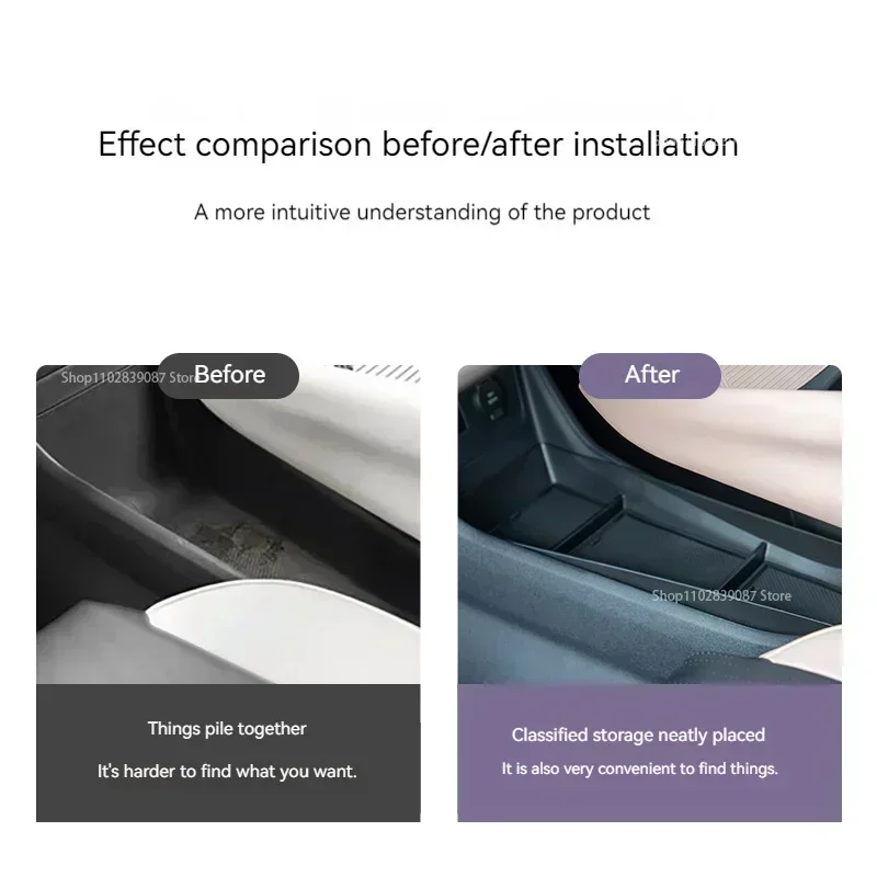 For BYD SEAGULL 2022 2023 Car Central Lower Layer Box Organizer Accessories Tidying Center Console Storage Tray