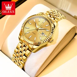 OLEVS-reloj de cuarzo para mujer, pulsera elegante de marca de lujo, resistente al agua, con escala luminosa, 5593