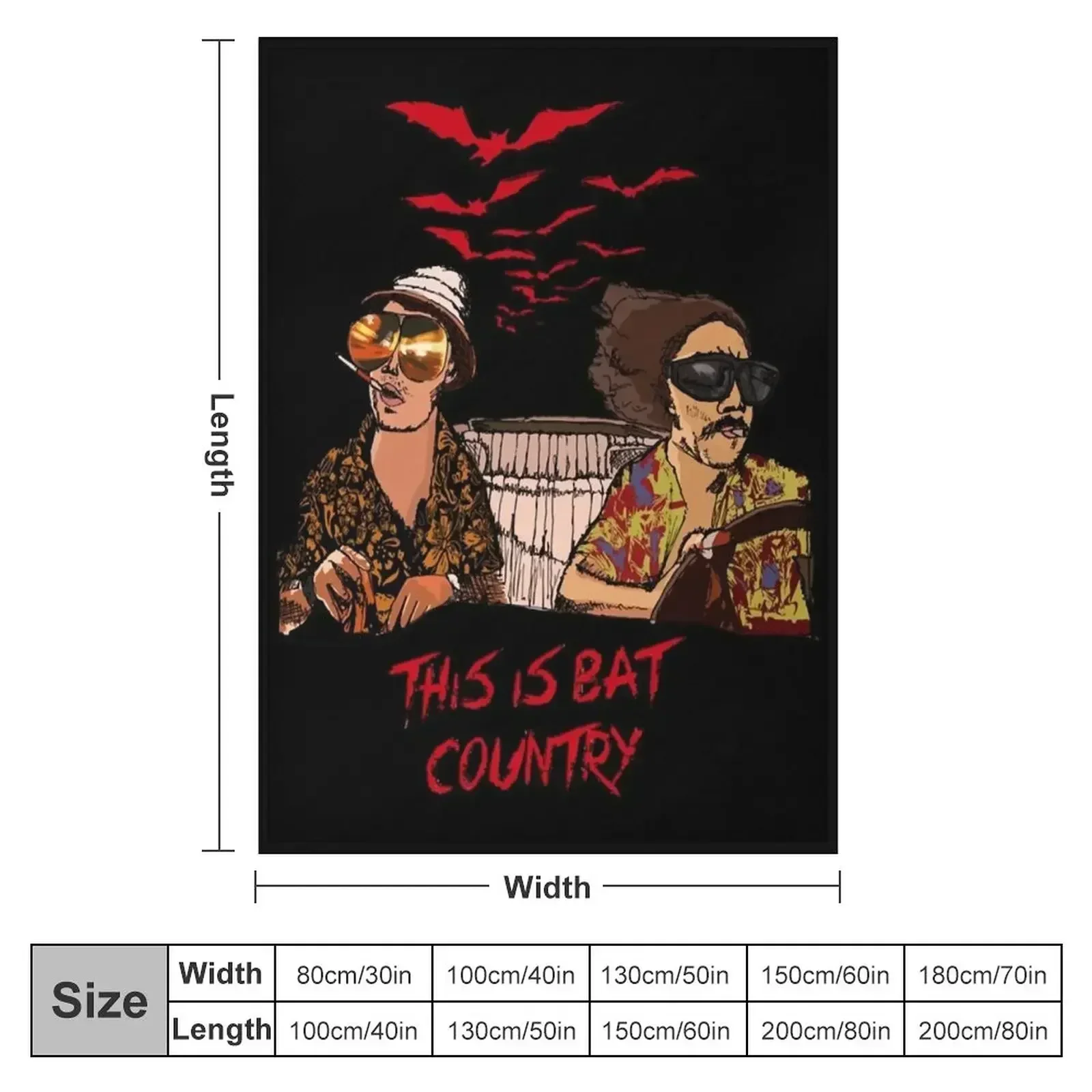 New Gift For Men Bat Country Las Vegas Throw Blanket Travel Decorative Sofa for sofa Beach Flannels Blankets