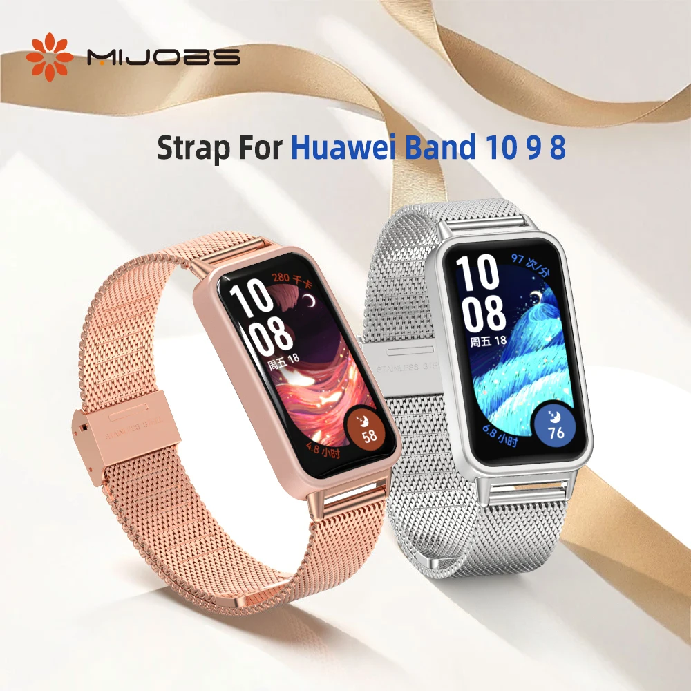 Armband für Huawei Band 10 9 8, Metall-Armbänder für Huawei Band 9, Armband, Smartwatch, Huawei Band 8, Ersatzzubehör