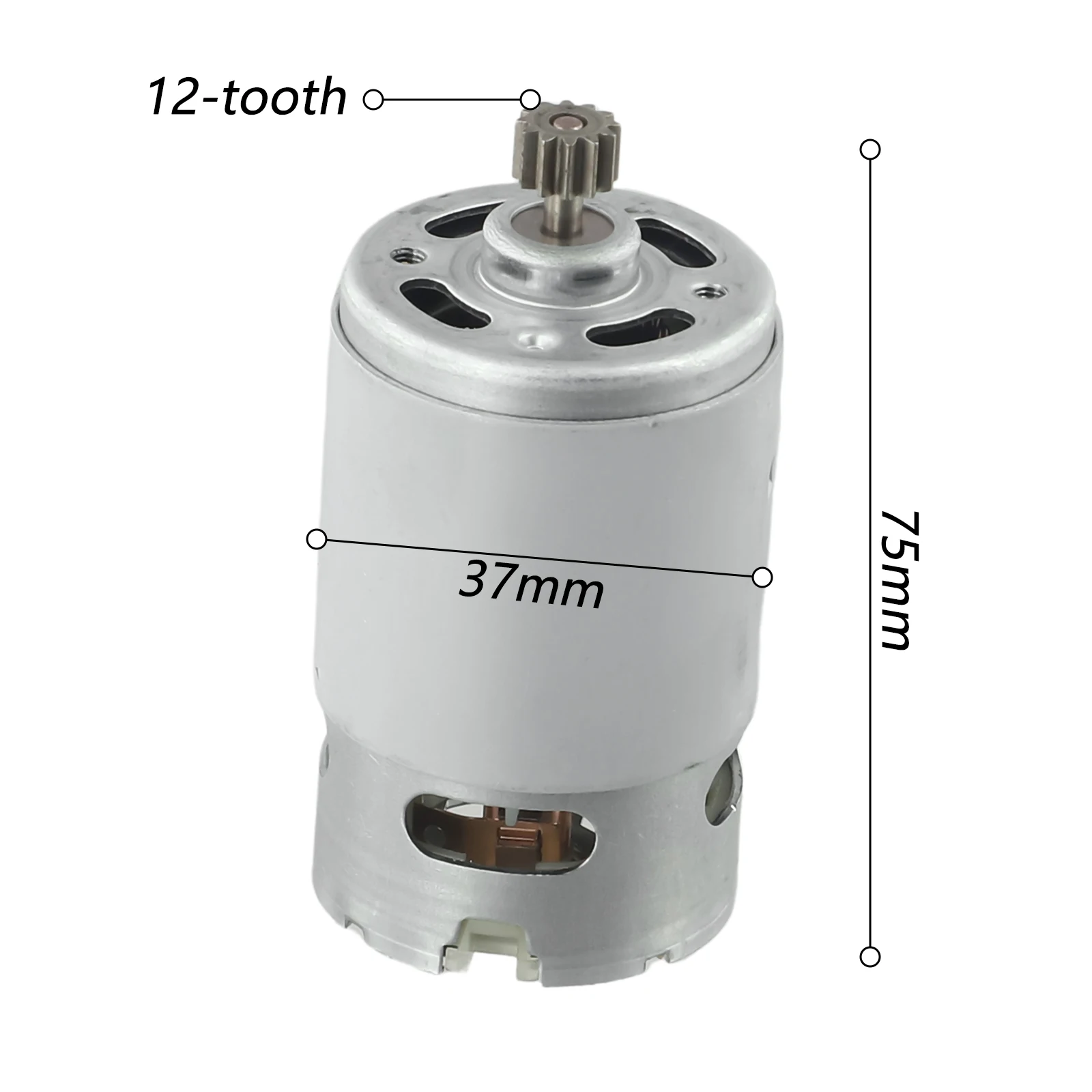 Teeth High Torque Gear Box V DC Motor Home Supplies 12 Teeth DC Motor 21V Two-speed Low Noise Metal Silver Hot Sale