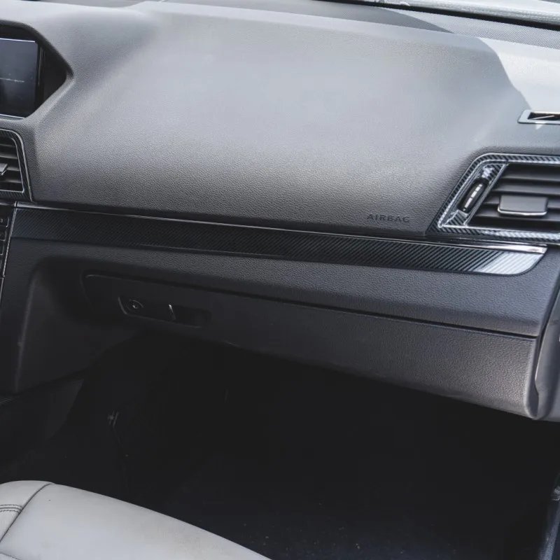 

Для Mercedes Benz E Class Coupe C207 2009 2010 2011 2012 2013, углеродное волокно, передняя пассажирская приборная панель, декоративная крышка