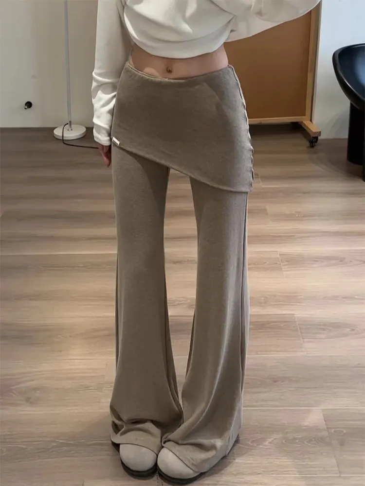 

Брюки с высокой талией и широкими штанинами, женские повседневные брюки с эластичной резинкой, облегающие, летние, новинка, модные повседневные брюки