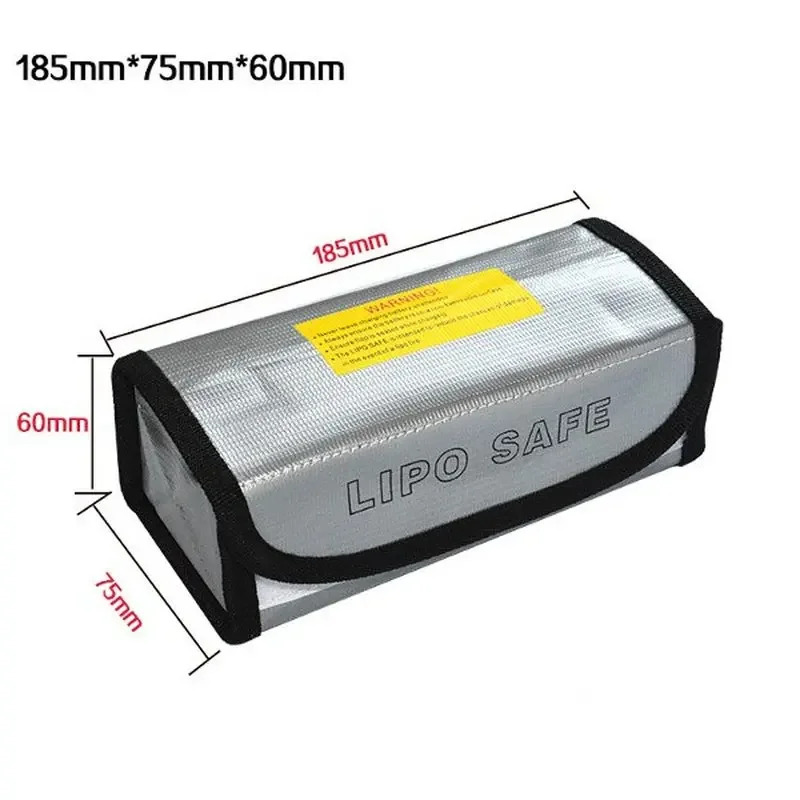 Lipo Battery Portable Fireproof Explosion-proof Safety Bag Fire Resistant 185x75x60mm 125x64x50mm For RC Lipo Battery