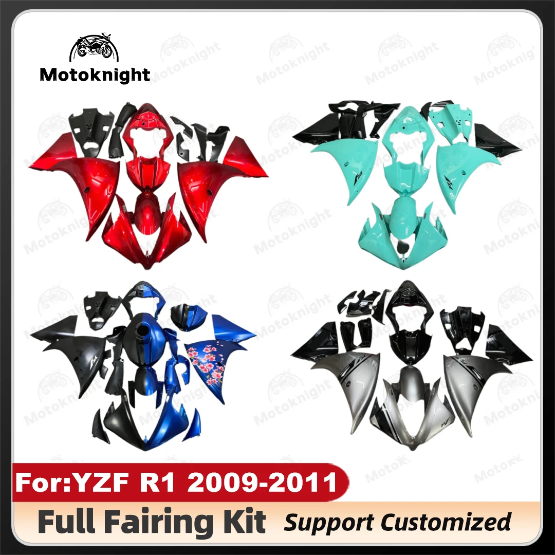 

Новый комплект обтекателей для мотоцикла из АБС-пластика, подходит для YAMAHA 2009 2010 2011 09 10 11 R1 YZF1000 YZFR1, полный комплект обтекателя для кузова, пластик