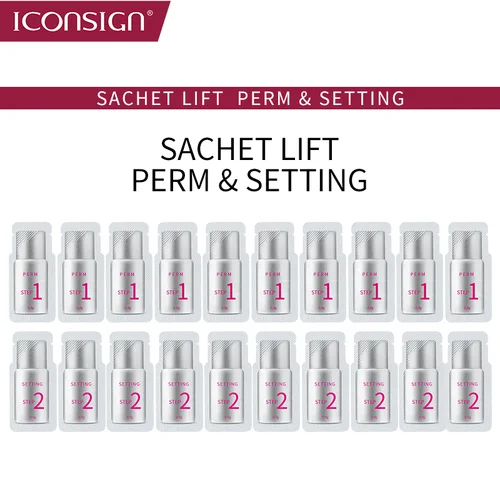 Imagen 2 del producto 10 par/lote ICONSIGN loción para levantar pestañas bolsita loción de fijación rápida permanente levantamiento de pestañas rizo herramientas de maquillaje