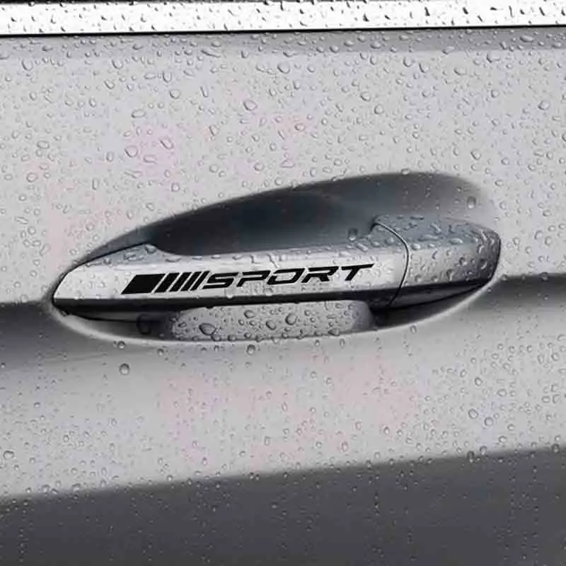 

4Pcs/lot SPORT Car Door Handle Sticker For Mercedes Benz AMG Smart W117 Cla45 W205 C63 W212 E63 W207 W176 A45 Gla45