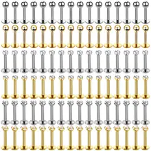 10 pc/50 pc g23 ttianium labret orelha lábio parafuso prisioneiro jóias quadrado cz pedra cartilagem tragus brinco língua studs rosqueado corpo jóias