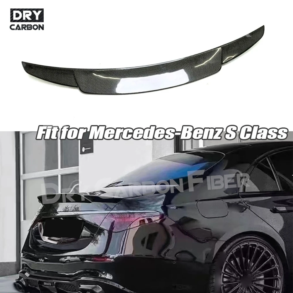 

Carbon Fiber Rear Boot Spoiler Wings for Mercedes-Benz S Class W223 S500 S580 Sedan 2021-2023 Car Rear Wing Spoiler Boot Lid