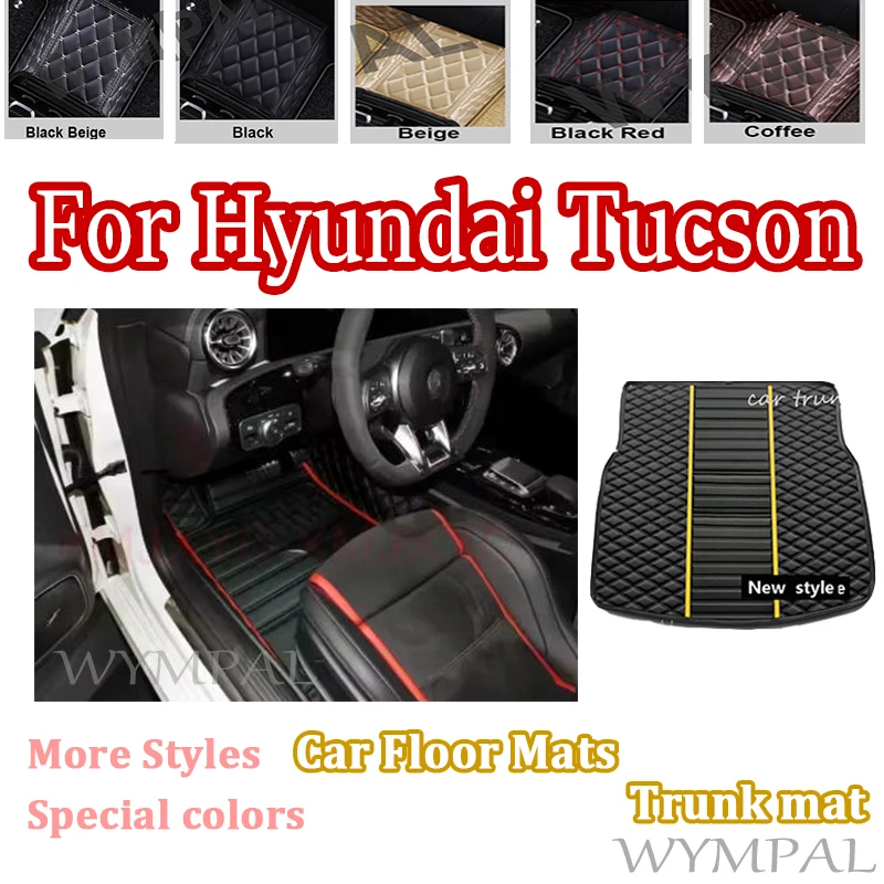 

Luxury Styling Car Floor Mats For Hyundai Tucson 2018 2017 2016 2015 Auto Carpets Custom Waterproof Parts Interior Accessories