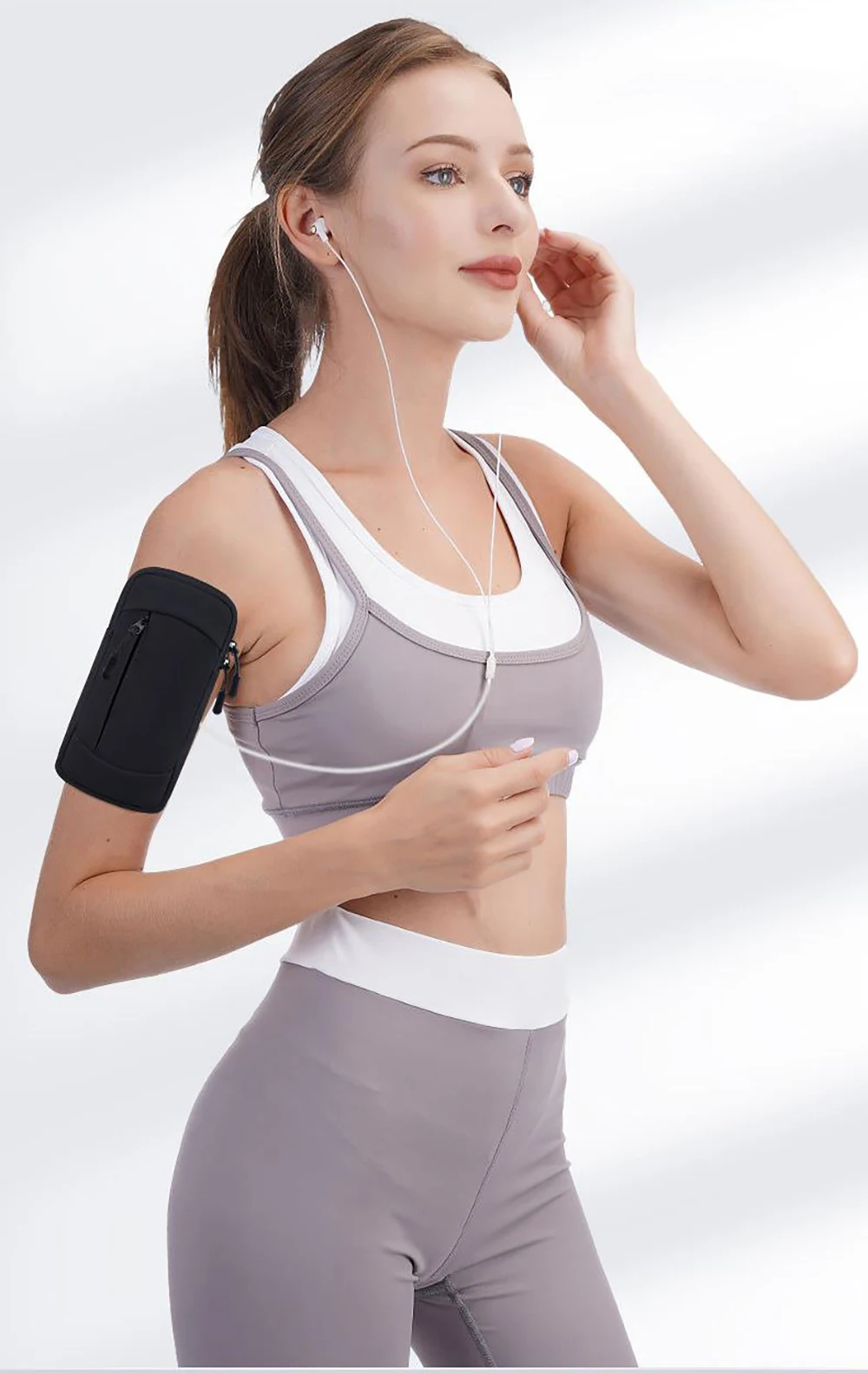 Laufarmband Tasche Telefon Fall Universal Sport Armband Arm Tasche Telefon Halter Mobile Wasserdichte Handgelenk Band – Detail 1