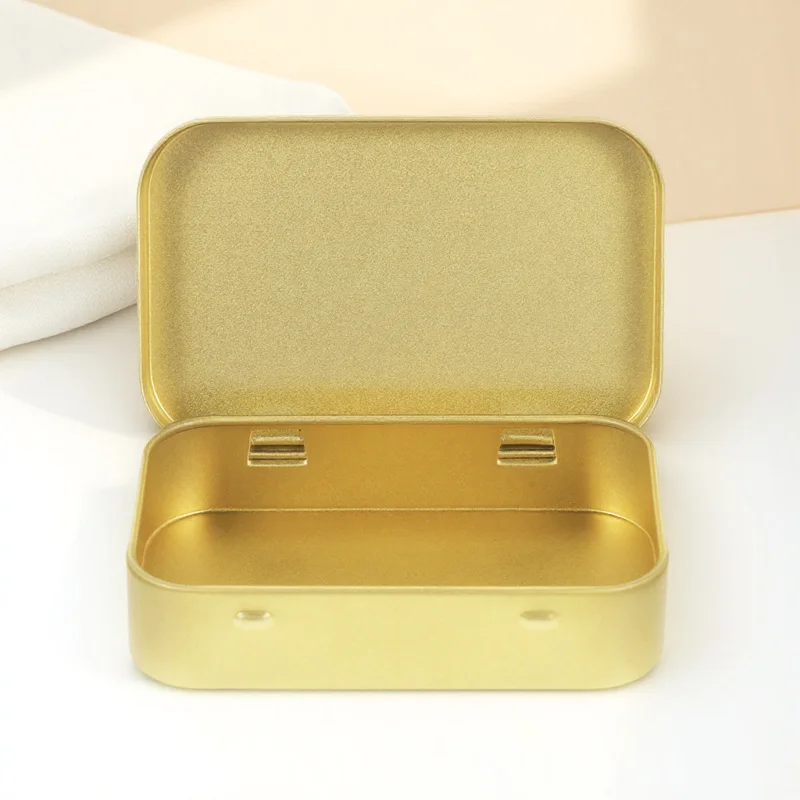 6 шт. маленькая жестяная коробка с откидной крышкой, прочный жестяной контейнер для хранения конфет, коробка для хранения ювелирных изделий, жестяная банка, маленькие банки с крышками