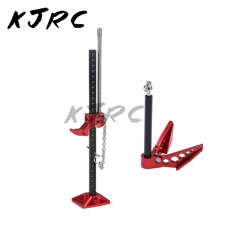 KJRC Metal Jack Stand and Foldable Winch Anchor Decoration Accessories for 1/10 RC Crawler Car Axial SCX10 TRX4